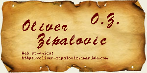 Oliver Zipalović vizit kartica